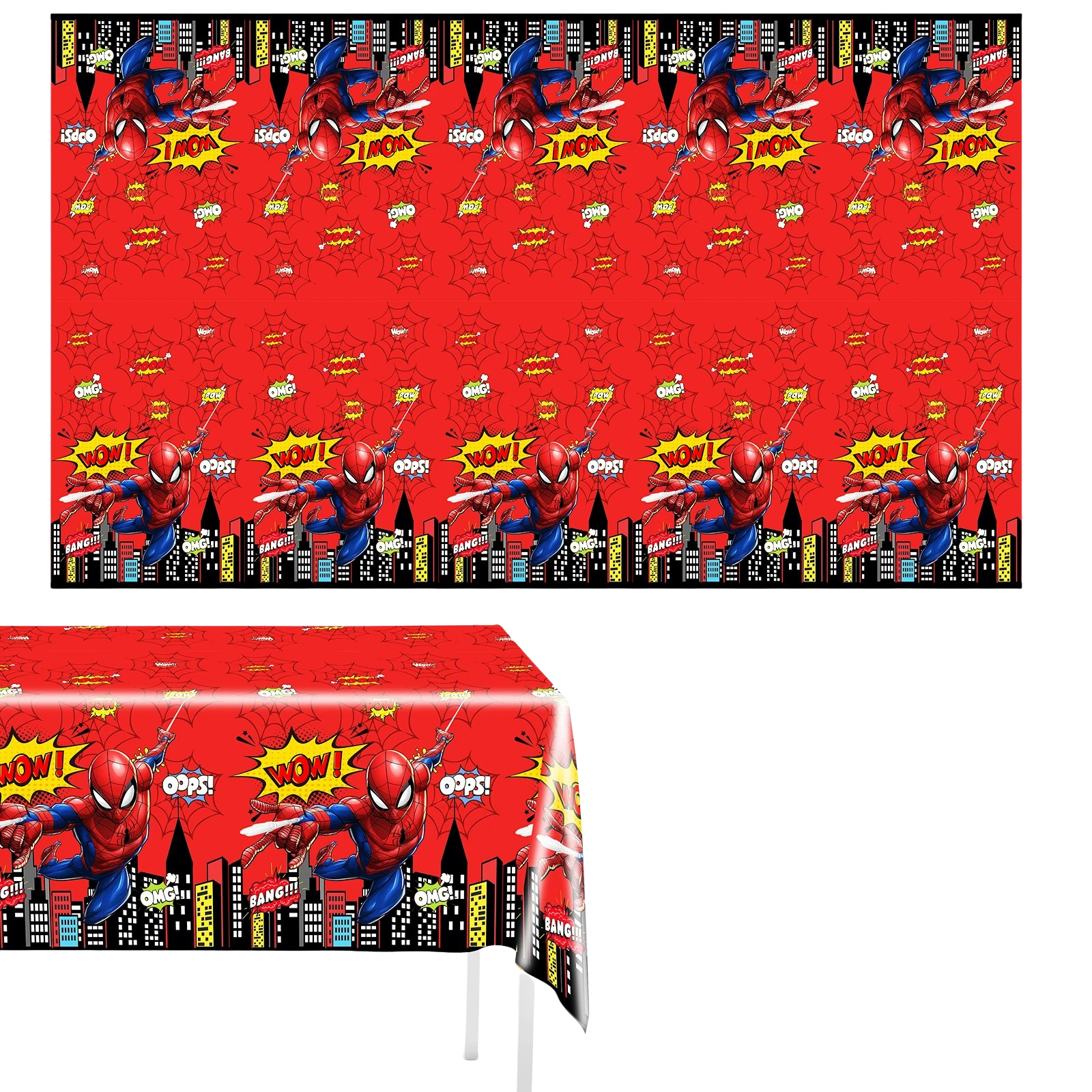 Spiderman Printed Plastic Table Cover 54