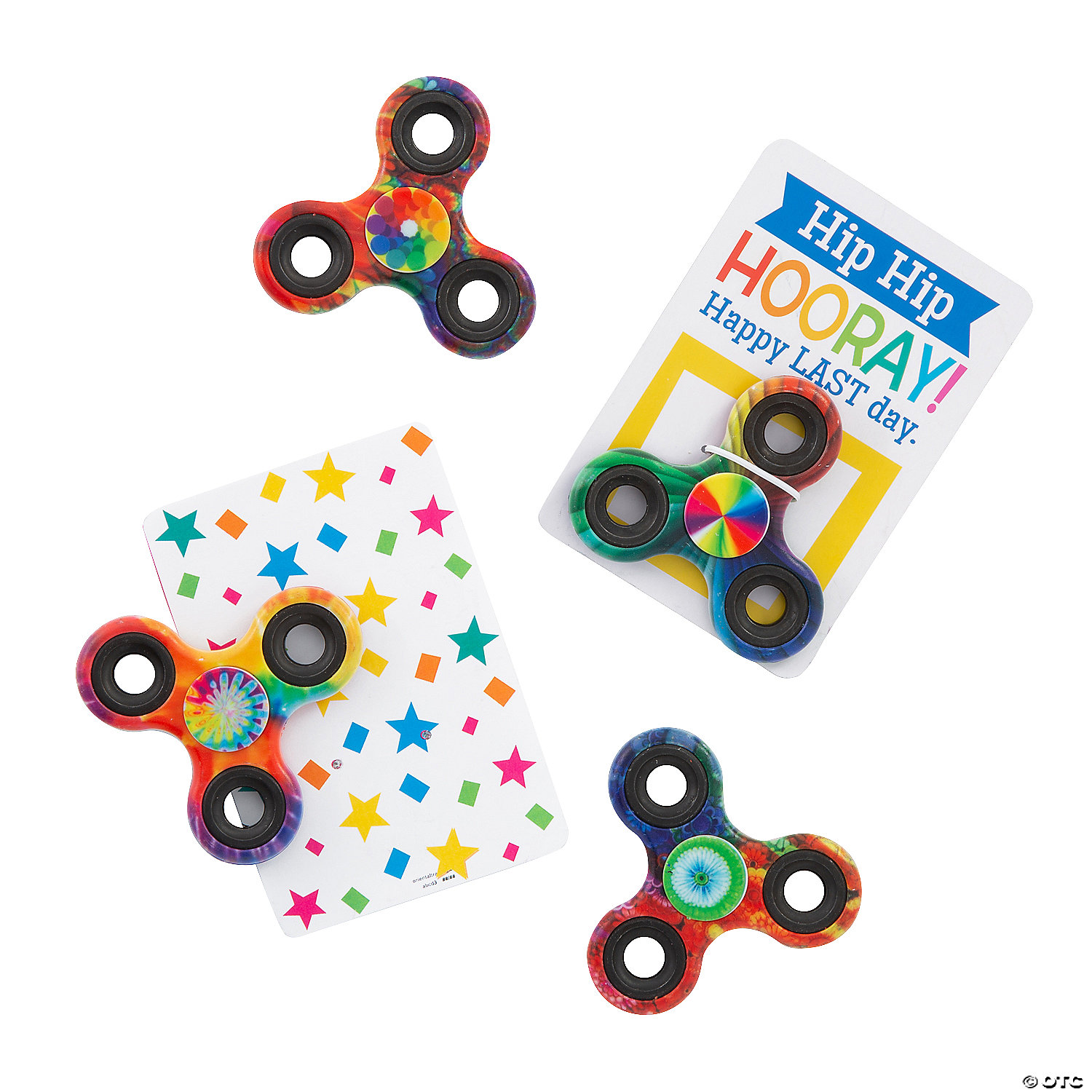 Elementary Grad Year End Fidget Spinners w/Cards-12Pk