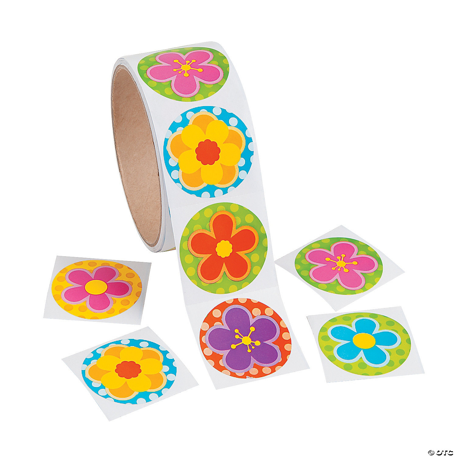 Spring Bright Flower Stickers - 100Pk