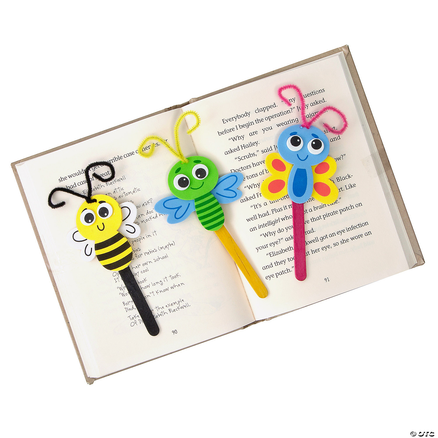 Spring Bug Bookmark Craft Stick Craft Kit-12Pk