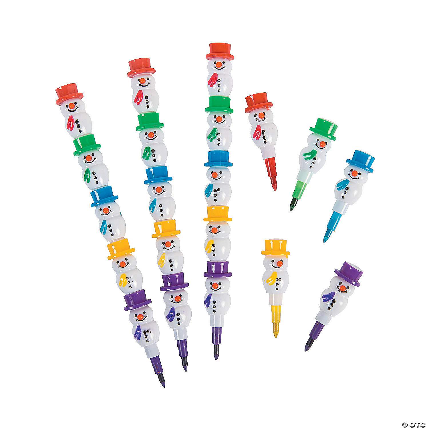 Snowman Stacking Point Crayons - 12pk