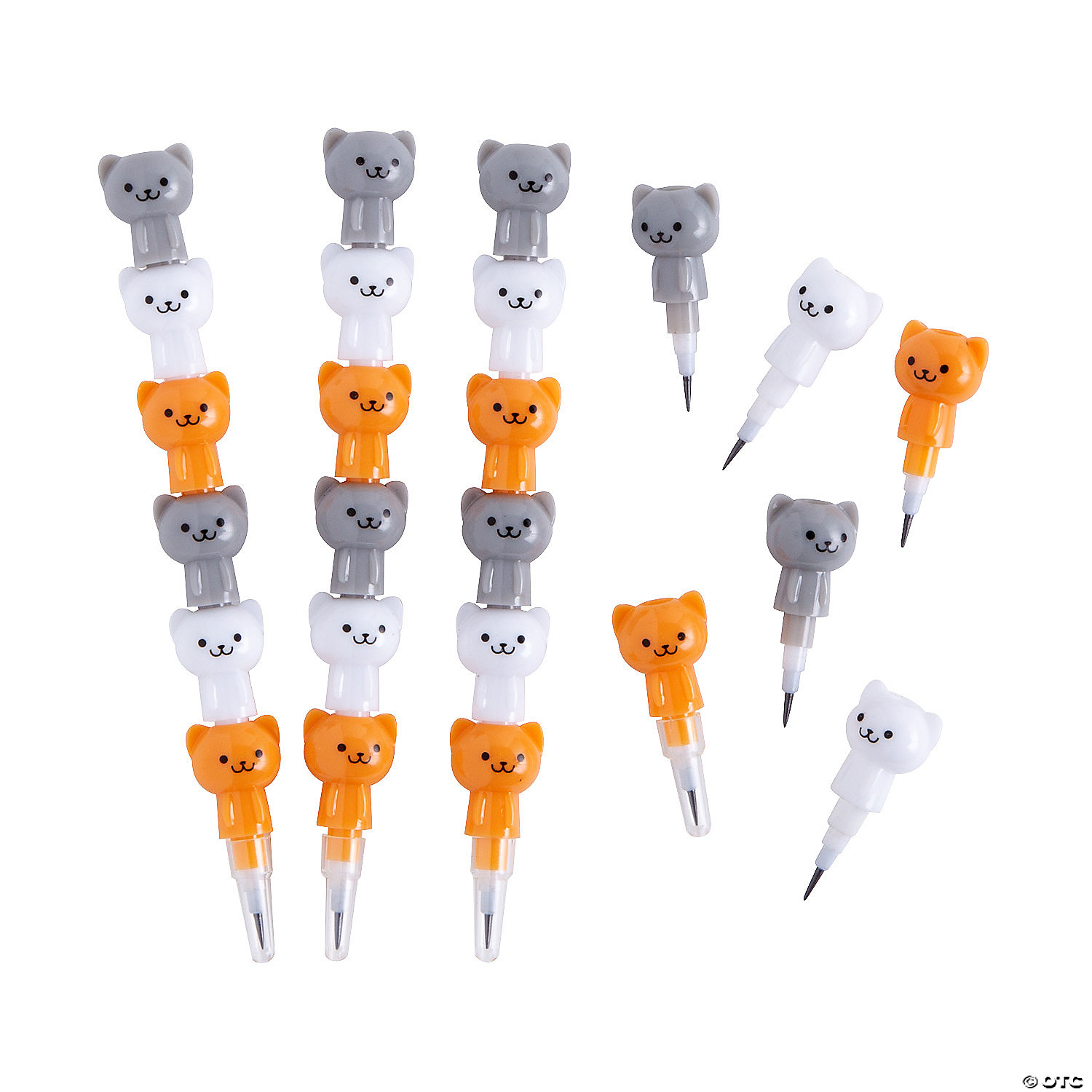 Cat Stacking Pencils - 12 Sets
