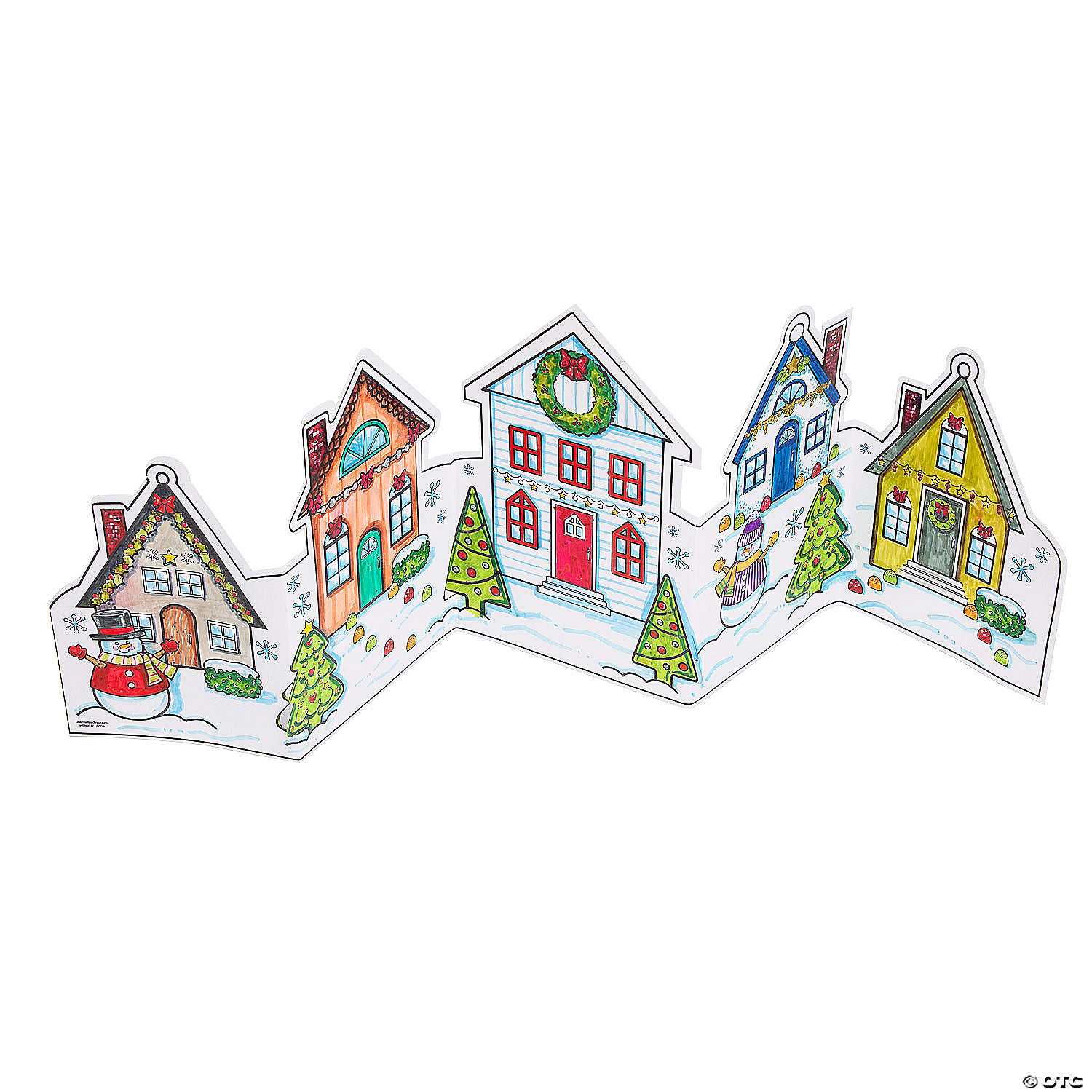 Christmas Village Colour Your Own Stand-Ups- 24 Pack