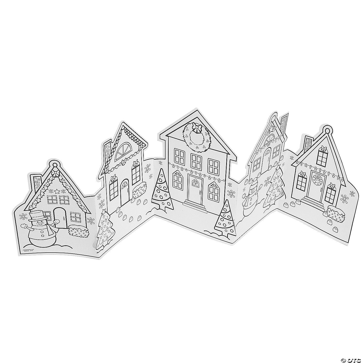 Christmas Village Colour Your Own Stand-Ups- 24 Pack