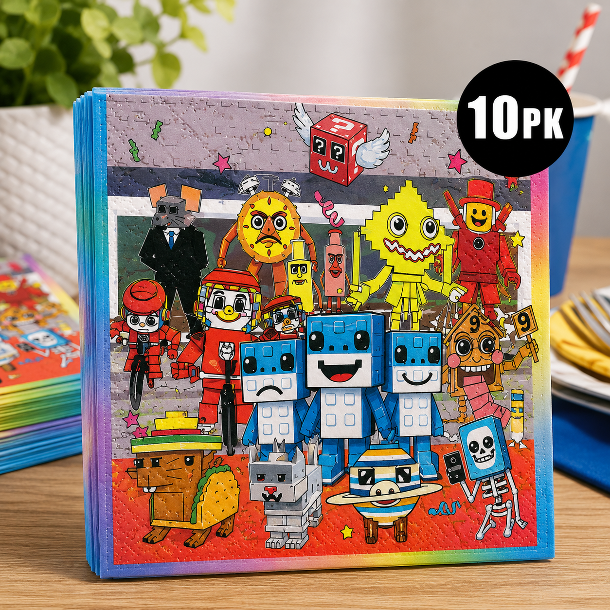 Roblox BrainRot Lunch Napkins - 10 Pack