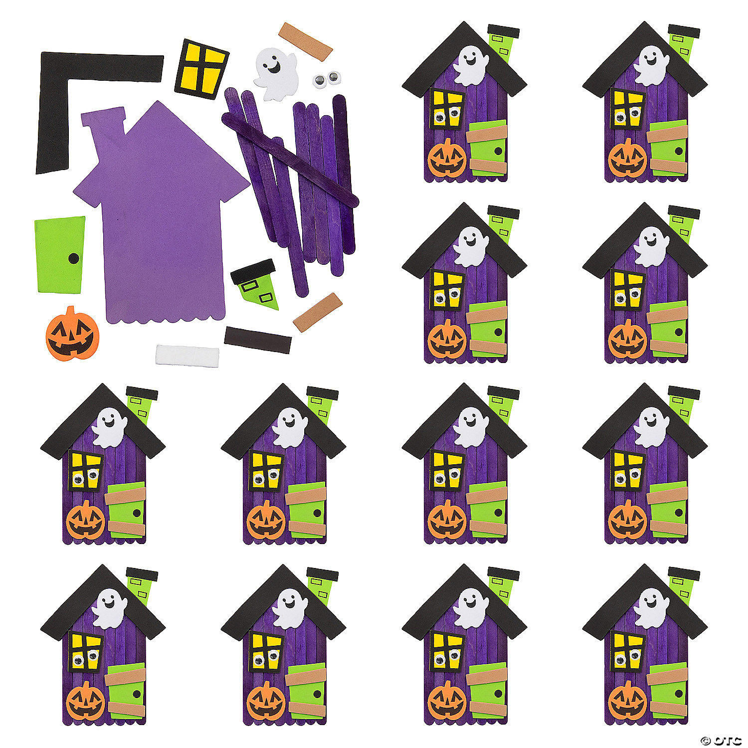Halloween Haunted House Craft Stick Craft Kit.