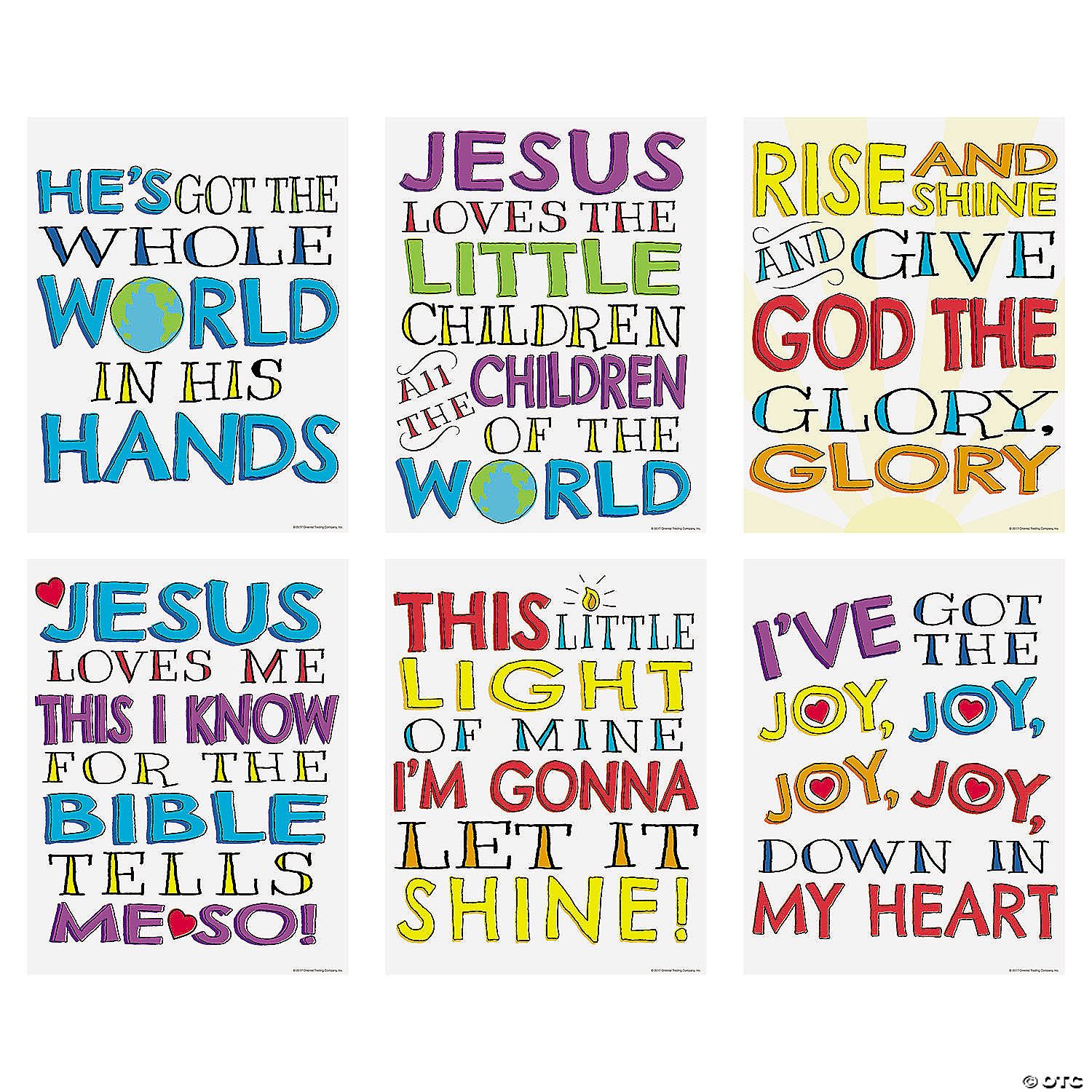 Sunday School Song Posters - 6Pk