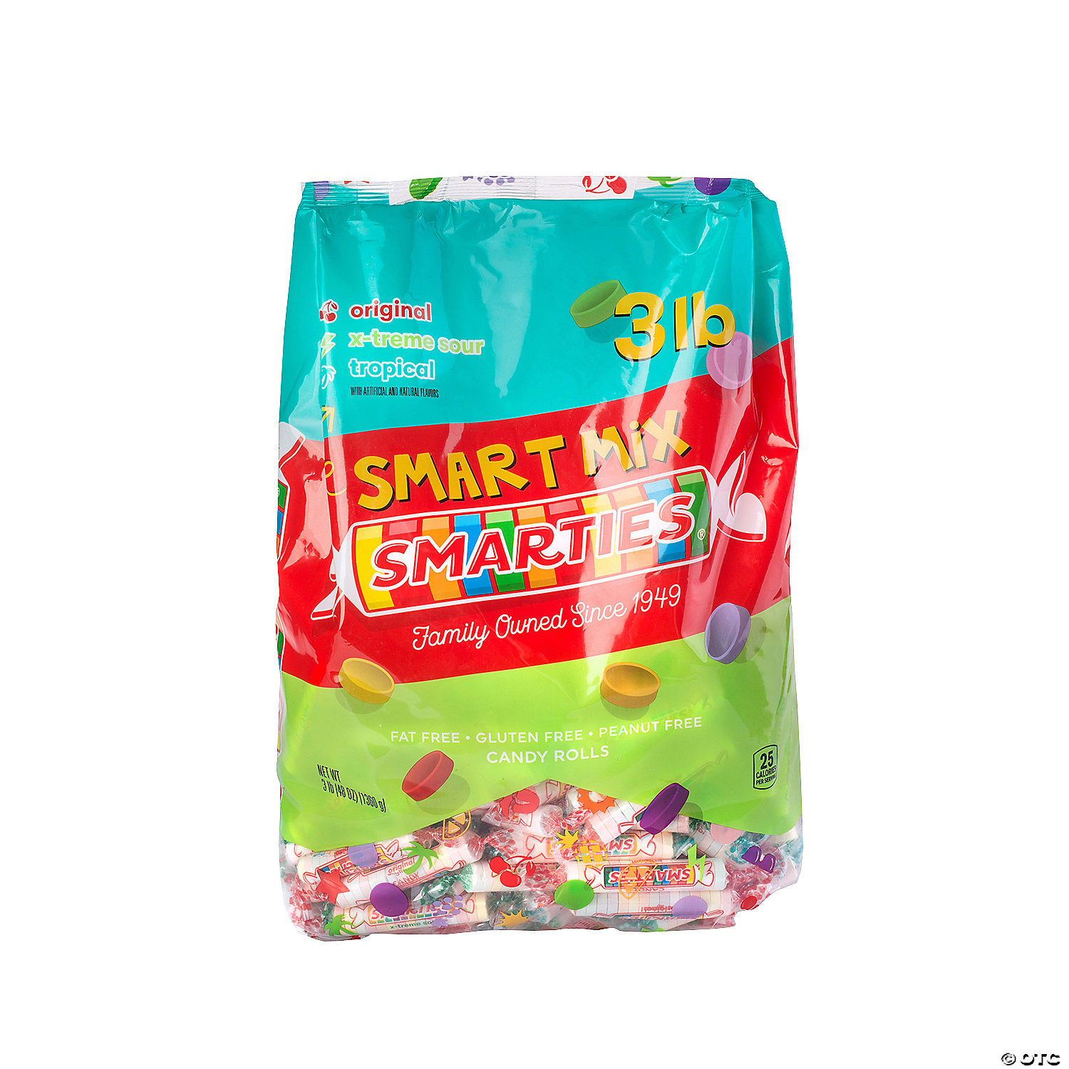 Smarties Candy Rolls Smart Mix 3lbs Bag