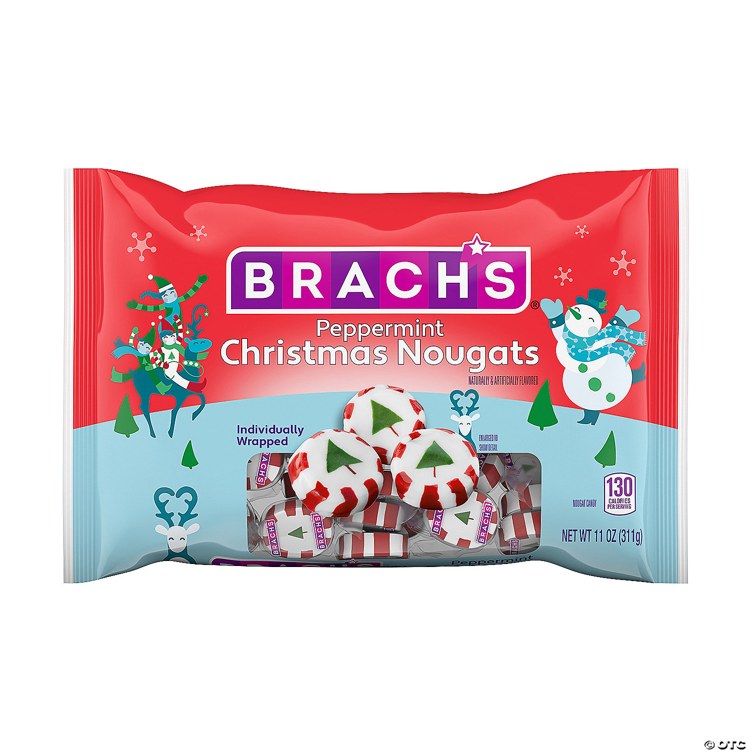 Brach's Peppermint Christmas Nougats-36Pcs