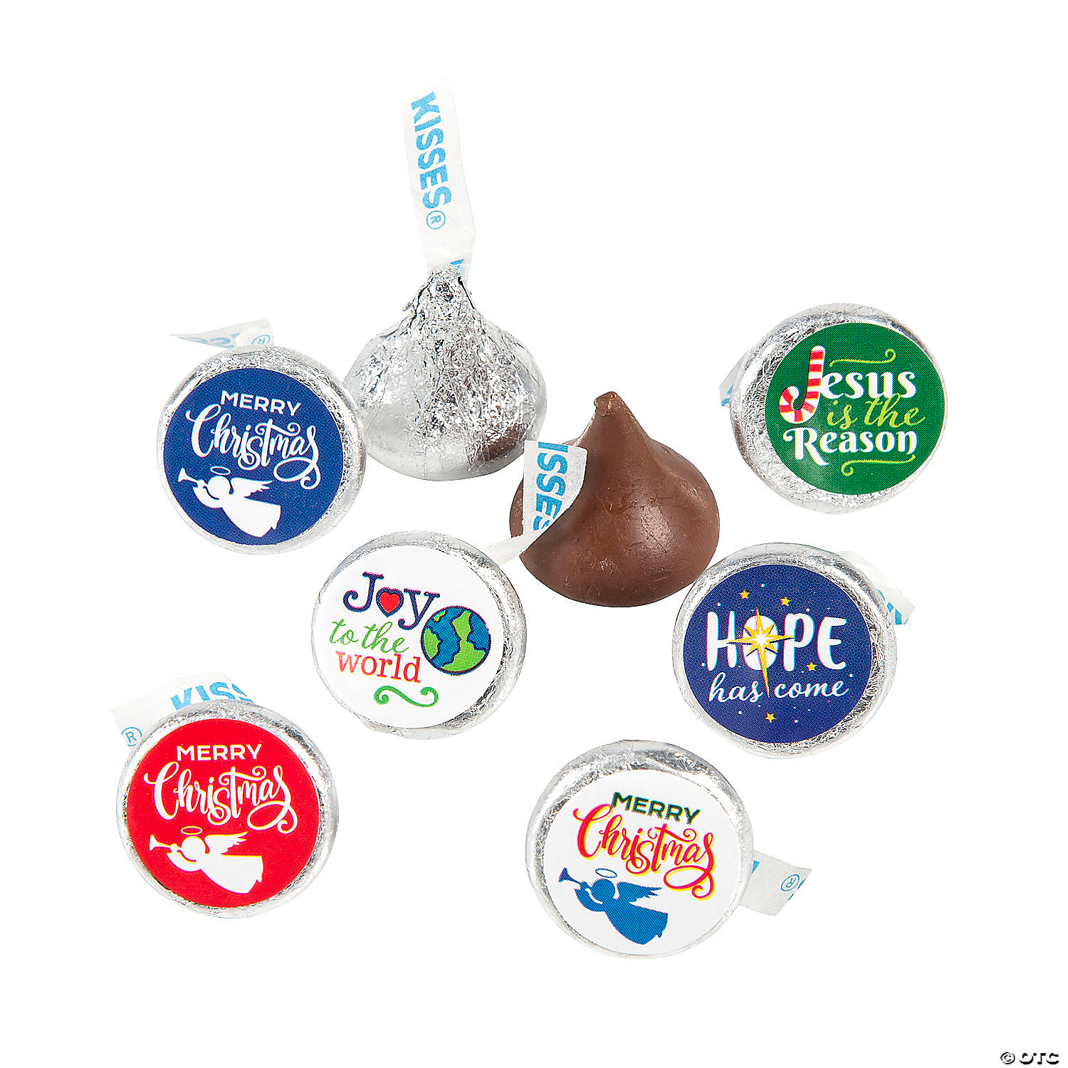 Religious Christmas Hershey's Kisses Stickers-60Pk