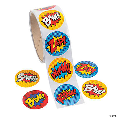 SuperHero Big Sticker Roll 100 Pk