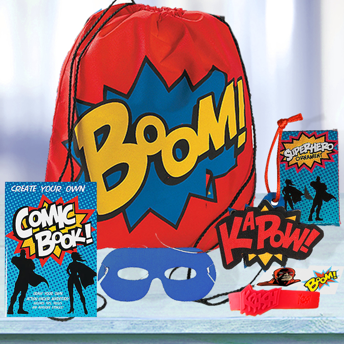 24 Super Hero Boy Personalized Candy Boxes Bags Birthday Party Favors