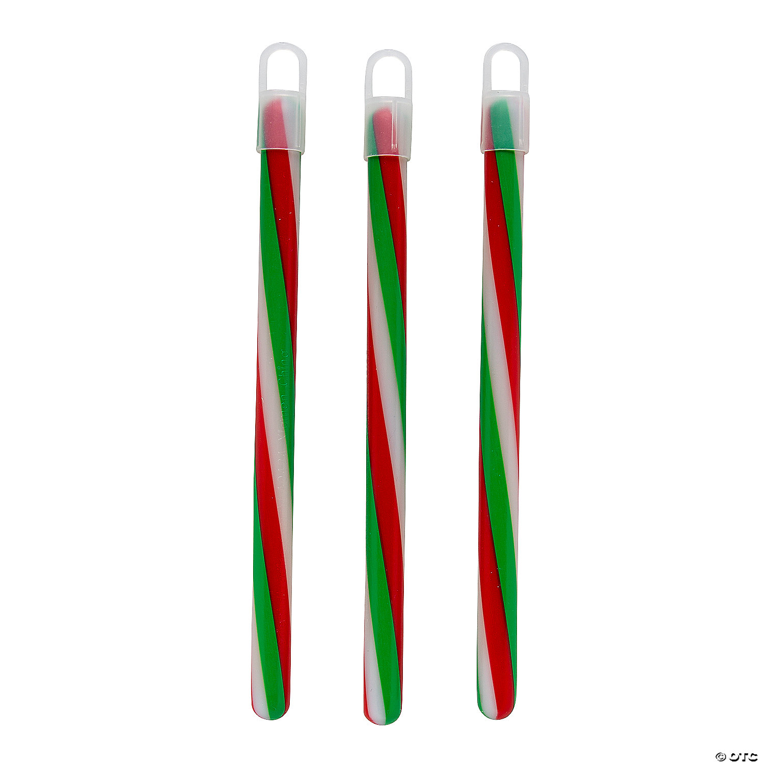 BULK Red & Green Christmas Swizzle Glow Sticks-50 Pack
