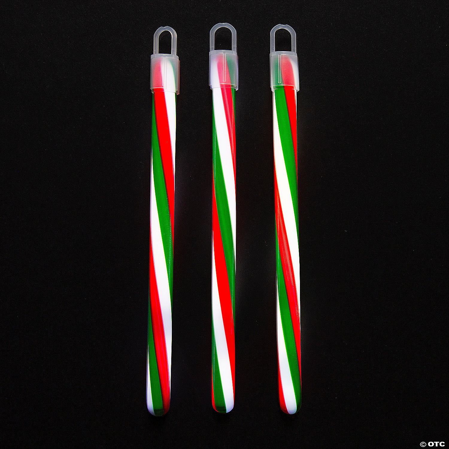 BULK Red & Green Christmas Swizzle Glow Sticks-50 Pack