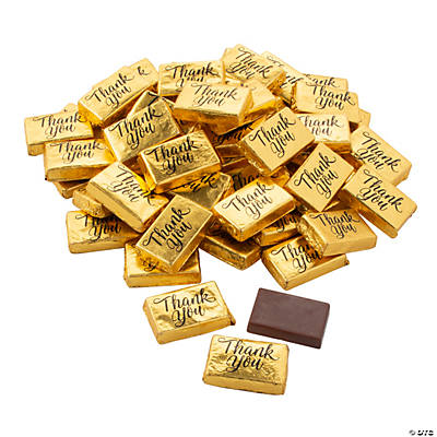 Gold Foil Wrapped Thank You Chocolates - 57Pcs