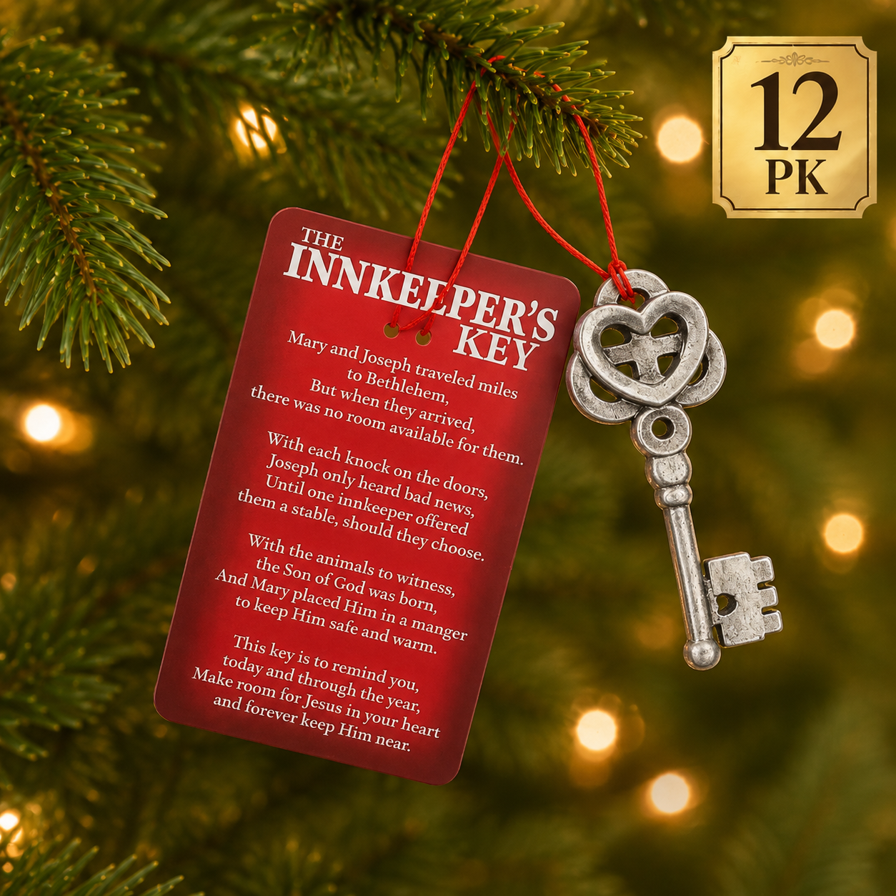 The Innkeeper's Key Ornament with Card-12 Pack