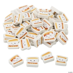 Smiling S'mores Character Rubber Erasers-144Pk