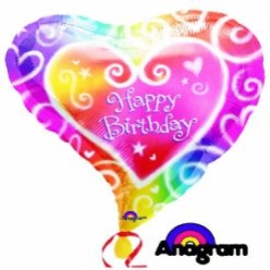 Happy Birthday Heart Shaped Foil 18