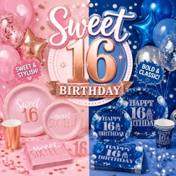 Sixteen & Sweet 16 Birthday Party Supplie