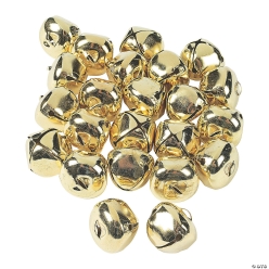Jumbo Goldtone Jingle Bells -24Pk