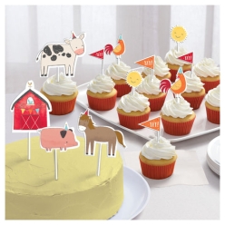 50% OFF: Farm Party Large Food Topper Kit - 12 PK