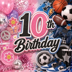 Tenth Double Digits 10th Birthday