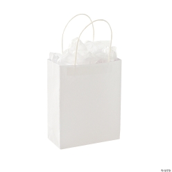 DIY Medium White Craft Gift Bags - 6 Pk