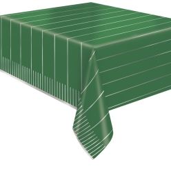Football Field Stamped Metallic Foil Tablecover 84