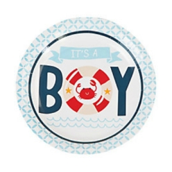 Nautical Baby Shower Dessert Plates 8 Pk