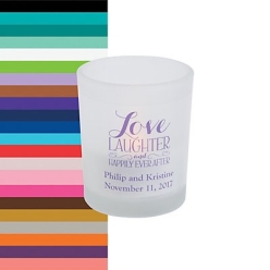 Personalized Happily Ever After Votive Candle Holders - 12 Pk
