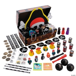 Pirate Treasure Chest with 100 Toys