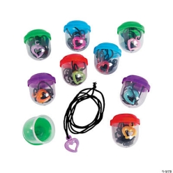 Vending Machine Capsules Heart Necklace-250Pk