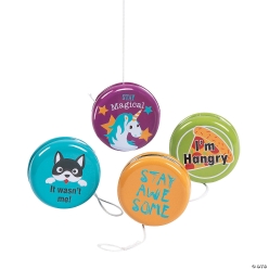 Funny Sayings Yo-Yos - 12 Pk