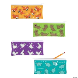 Trendy Animal Pencil Cases - 12pk