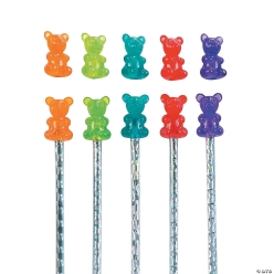 Scented Gummy Bear Pencil Toppers - 24pk