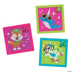 Dancing Animals Slide Puzzles - 12Pk