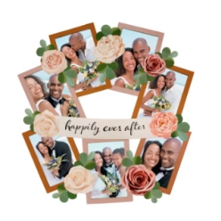 Floral Photo Door Wreath