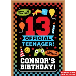 Official Teenager 13th Birthday PERSONALIZED Vinyl Door Sign