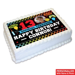Official Teenager Birthday Photo Personalized Edible Icing