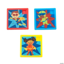 Superhero Slide Puzzles - 12Pk