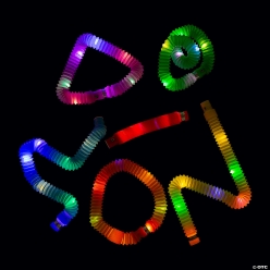 Super Sensory Light-up Fidget Tube Toys - 12Pk