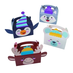 Fun Winter Animal Favor Boxes - 12 Pack