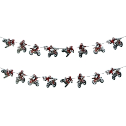 Motocross Cardstock 7 Ft. Garland Decoration