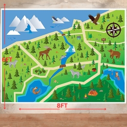 Great North VBS GIANT 8 Ft. Map Fabric Backdrop