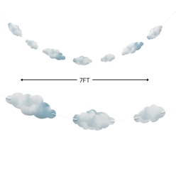 Cloud 7ft Party Banner