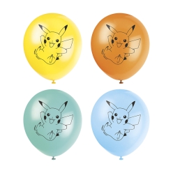 Pokemon Large Latex Balloons - 8 Pack