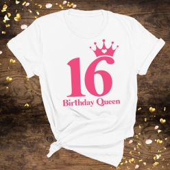 55% OFF: Sweet 16 Birthday Queen Tshirt -Choose Size