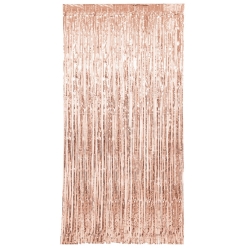 Rose Gold 6.5 Foot Fringe Door Curtain