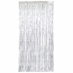 Foil Silver Fringe Curtain 6.5FT