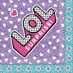 LOL Surprise Sparkle Beverage Napkins - 16 Pk